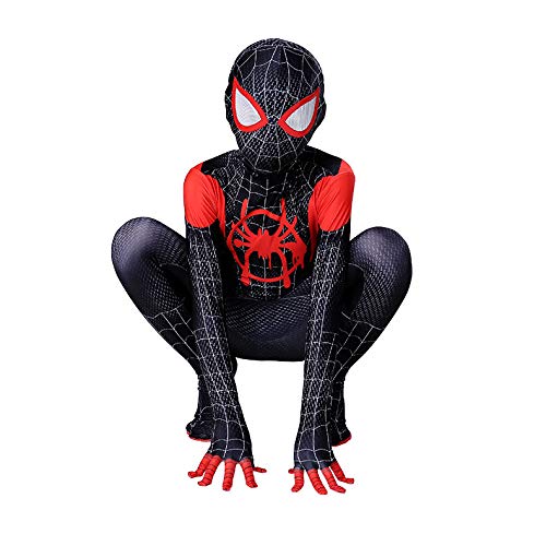 Linlin Avengers Costumes Costumes - Juego de rol, disfraz de anime, disfraz para adultos y niños, conjunto de medias de Navidad con motivo de fiesta (Kids XL (130 ~ 140 cm), Miles Morales)