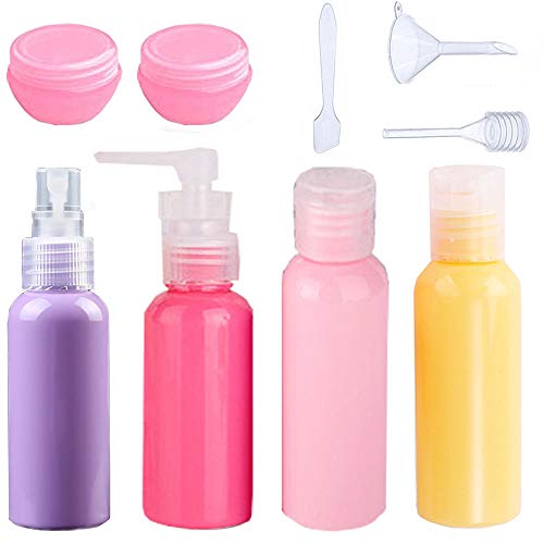 Lrikas Botellas de Viaje 9pcs Cosméticas Botes de Viaje para Champú / Crema / Gel / Líquido Contenedor