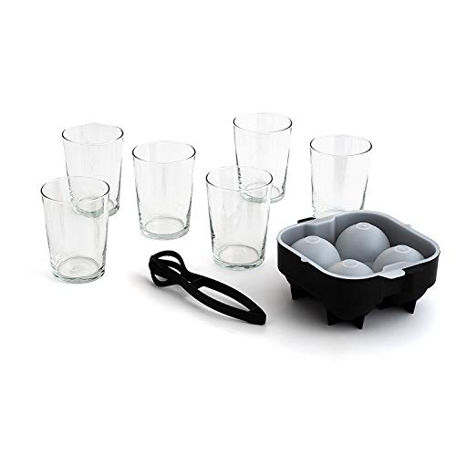 Luminarc Set de 6 Vasos Vidrio Sidra 53cl + Cubitera XXL + Pinza para hielos