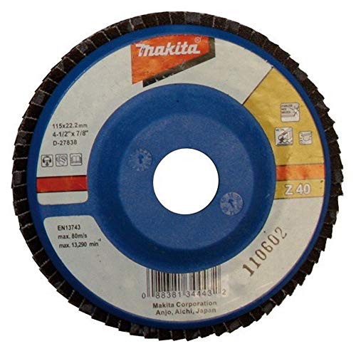 MAKITA D-27866 - Disco de laminas 115 plano de zirconio-aluminio grano 120 con cuerpo de nylon