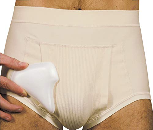 MANIFATTURA BERNINA Derby 65140P (Talla 5) - Faja Slip de contención Hernia inguinal Fuerte compresión para Hombre con Almohadillas de compresión