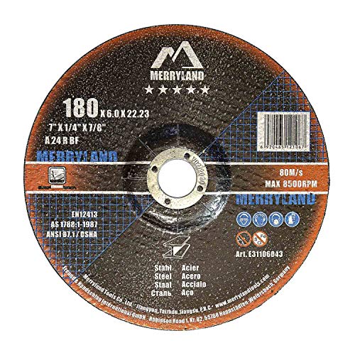 Merryland 180 X 6,0 Experto-line Disco de Desbaste para Acero Metal 10PCS