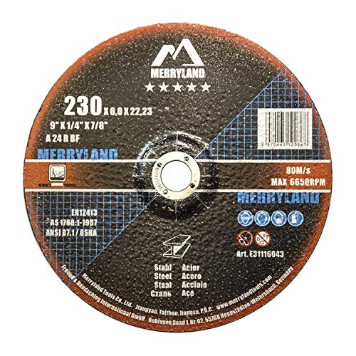 Merryland 230 X 6,0 Experto-line Disco de Desbaste para Acero Metal 10PCS