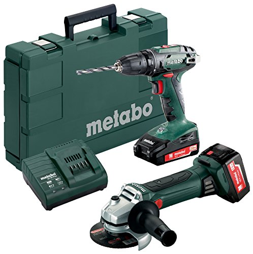 Metabo 685082000 685082000-Combo Set 2.4.3 18V Li-Ion BS + W (1x 2,0 y 1x4,0 Ah) con maletín MetaLoc, 0 W, 18 V, Negro, 3/8_pollice