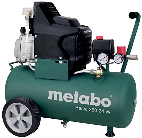 Metabo Compresor Basic incluye LPZ 4- juego de accesorios (1500 vatios, 24 litros, 8 bar, capacidad de succión 220 litros / minuto, reductor de presión, protección contra sobrecarga, sin aceite)