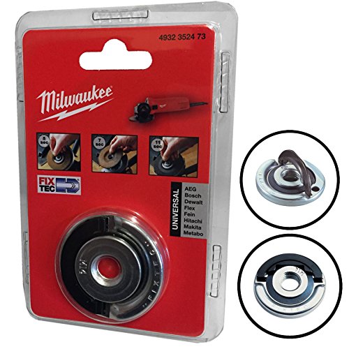 Milwaukee™ Fixtec 4932352473 - Tuerca de brida de bloqueo rápido M14 de acero negro Trade 12 cambiadores de disco