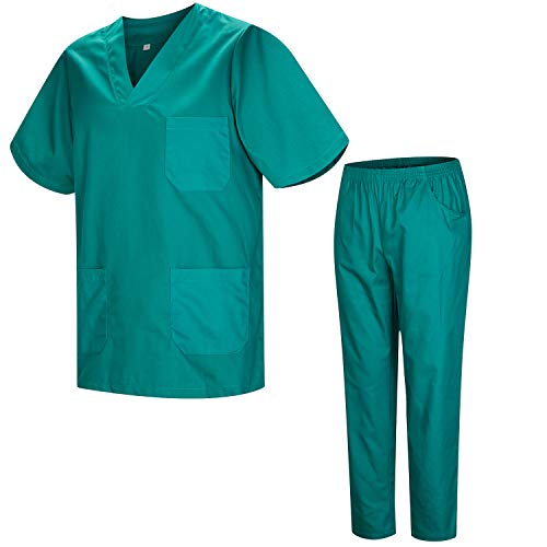 MISEMIYA - Casaca Y PANTALÓN Sanitarios Unisex Uniformes Sanitarios MÉDICOS Conjuntos Sanitarios 8178 - S, Verde