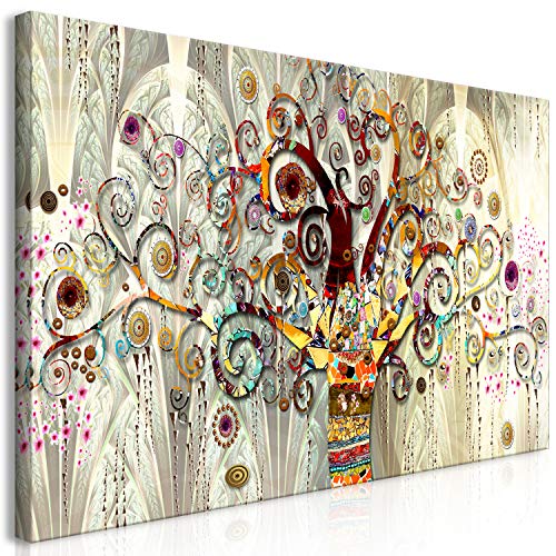 murando Cuadro en Lienzo Gustav Klimt 120x60 cm - 1 Parte Impresión en Material Tejido no Tejido Impresión Artística Imagen Gráfica Decoracion de Pared Arbol Piedras Arte l-A-0033-b-a