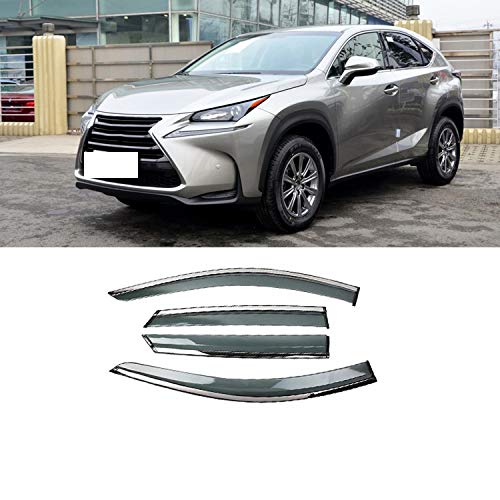 MYlnb Para Lexus NX200 2015-2017, Visera de Ventana de plástico, Cortinas de ventilación, Protector de Deflector de Lluvia y Sol