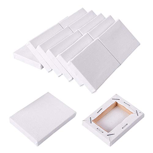 NBEADS Paquete de 15 mini panel de lienzo, 7 x 5 cm, bloc de bocetos de madera, tablero de dibujo para pintura, manualidades, dibujo