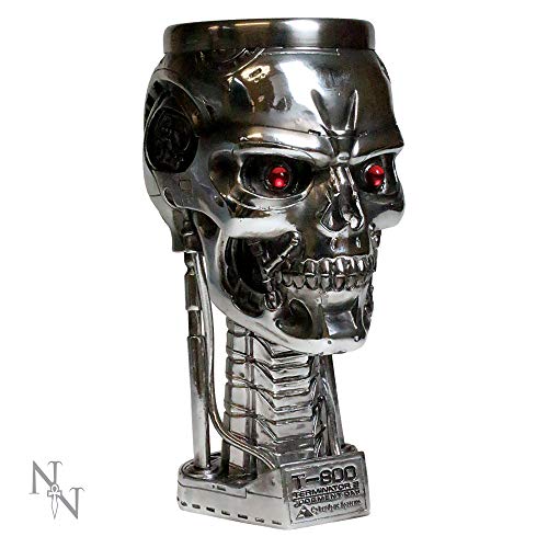 Nemesis Now Terminator - Copa de cabeza (17 cm, resina, con inserto de acero inoxidable)