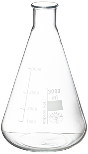 neoLab E-1081 - Matraz Erlenmeyer de cuello estrecho, 3000 ml