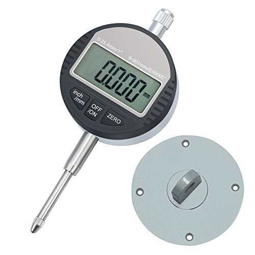 Neoteck DTI Indicador de Marcación Digital 0.001mm/0.00005'' Indicador de Sonda Digital Indicador de Calibración Rango 0-25.4mm / 1'' Indicador de Prueba de Dial Indicador Electrónico Indicador