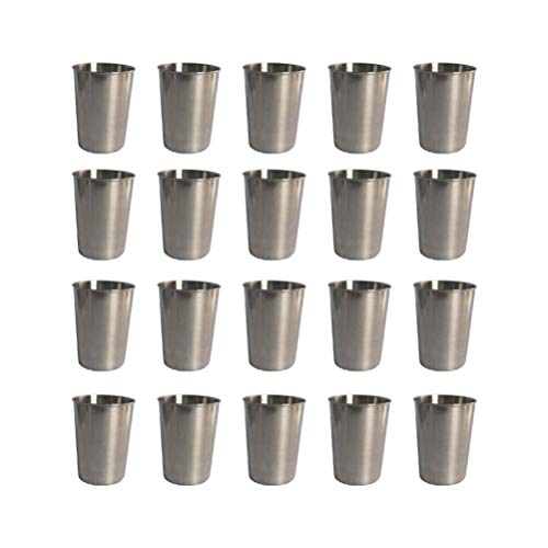 NUOBESTY - 10 Vasos de chupito de Acero Inoxidable para Salsas, Salsas, Tazas, Salsas, Salsas, Tazas, Cuencos, Vasos de 70 ml, Acero Inoxidable, Bild 2, 4,5 * 3,9 CM