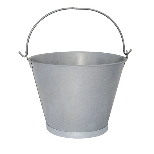 Oryx 5060026 Cubo Zinc Metal Galvanizado Multiusos 2 litros 20.5 x 14 x 15 (alt.) cm. con Abre Botellas