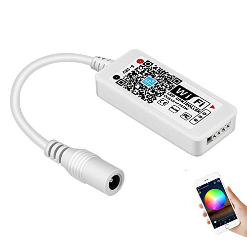 OurLeeme Smart WiFi LED Controlador LED Tiras Controlador para 5050/3528 RGB Luces LED Tira Tira Trabajar con Alexa, Google Home, IFTTT, Android/iOS APP