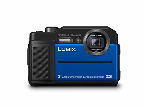 Panasonic Lumix DC-FT7EG-A - Cámara 4K acuática sumergible 20.4 MP (resistente y compacta, estabilizador, visor LVF, pantalla 3", Wi-Fi, IPX8, polvo y congelación), color azul