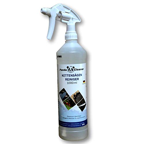 PandaCleaner Limpiador de motosierras de resina, eliminador de resina, 1000 ml, con cabezal pulverizador, disolvente de resina, desengrasante