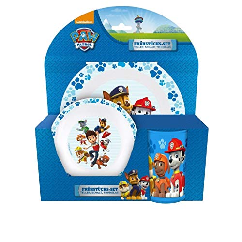 Paw Patrol 3tlg. Melaminset in offener Geschenkverpackung