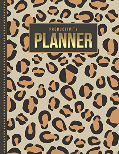 Productivity Planner: Cheetah Animal Print Pattern / Undated Weekly Organizer / 52-Week Life Journal With To Do List - Habit and Goal Trackers - Personal Calendar / Large Healthy Lifestyle Agenda