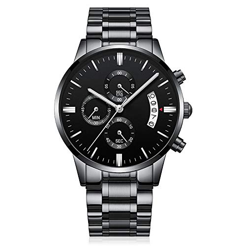 Reloj de pulsera Reloj de cuarzo para hombres Tranquilo, ultra delgado, impermeable, ligero, unisex, reloj de pulsera, banda de acero, escuela, conmutador, conmutador, reloj simple Reloj de los hombre