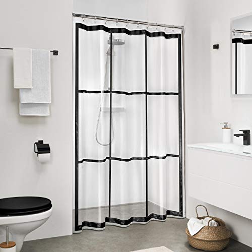 Sealskin Brix Cortina de Ducha PEVA 180x200 cm Transparente / Negro