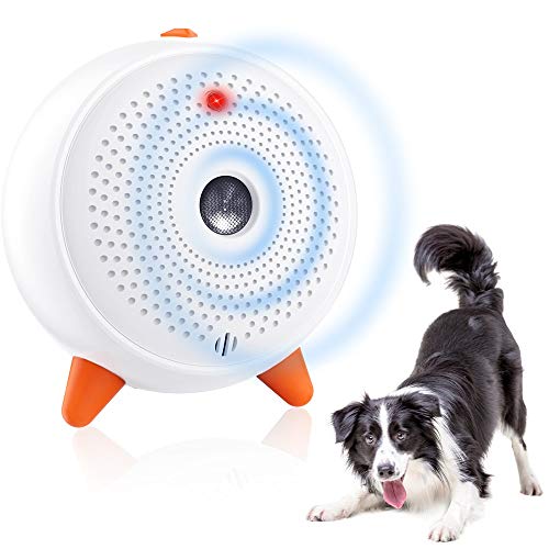 SiBei Antiladridos, Ultrasonidos Ahuyentador de Perros Dispositivo, Automático Antiladridos para Perros, Recargable e Impermeable, Rango de Control de 33 Pies, para Perros Grandes/Pequeño