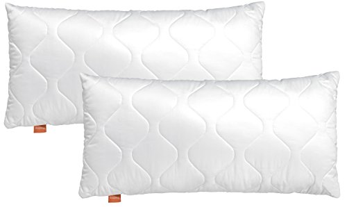 sleepling Komfort 196140 Conjunto de 2 Almohadas de Microfibra 50 x 70 cm, Blanco