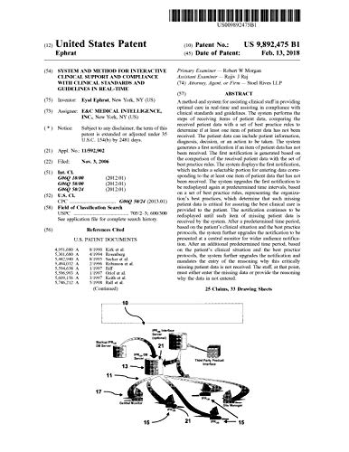 System and method for interactive clinical support and compliance with clinical standards and guidelines in real-time: United States Patent 9892475 (English Edition)