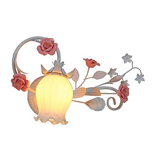 Tradicional E27 Lámpara de pared decorativas Florales Lámparas de Pared Estilo Provenzal Aplique de Pared Art Deco Appliques lámparas Clásica de Metal Luz de pared para Sala de Estar Dormitorio