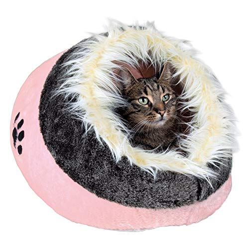 TRIXIE Cueva Suave Minou, 35 x 26 x 41 cm, Rosa-Gris, Perro