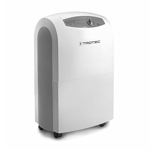 TROTEC Deshumidificador TTK 100 S, 30L/24h, Depósito 4,3L, Portátil, Para Habitaciones de 90m²/225m³, 600 W, Auto-Apagado, Descongelación por Gas Caliente, Filtro de Aire, Higrostato Automático