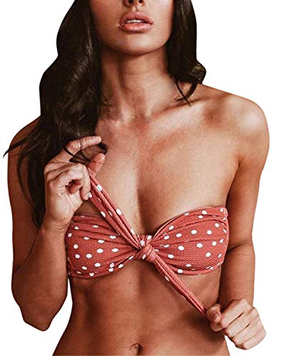 UMIPUBO Bikini Mujer Dos Piezas Ropa con Estampado de Lunares Push-Up Traje de baño con Lazo Acolchado Conjunto de Bikini de Playa Acolchado Bañador