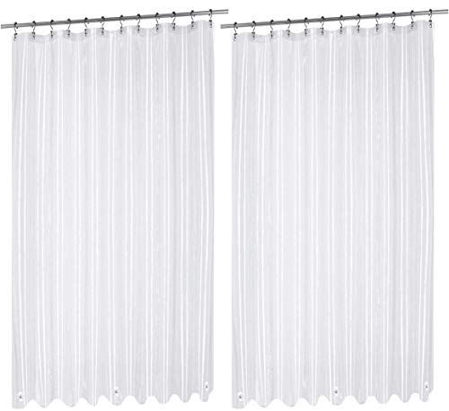 Utopia Home [Pack 2 Recubrimiento Transparente para Cortina de Ducha, 183x183 cm Recubrimiento Transparente para Ducha en PVC de Alta Resistencia