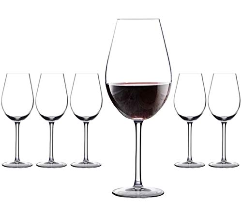 Vicrila - Copas de Vino Degustación 470 ml - Pack de 6 - Cristal Templado - Apto para Microondas y Lavavajillas