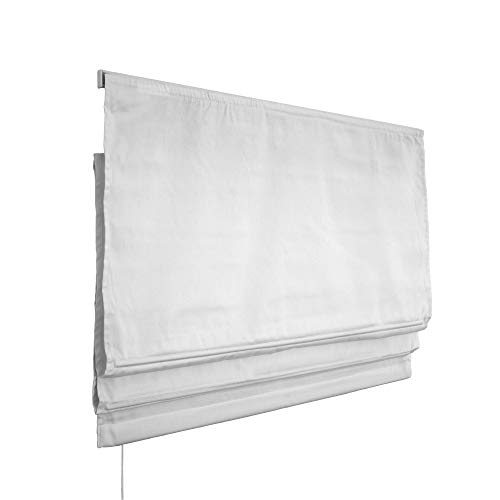 Victoria M. Estor Plegable, Cortina Plegable paqueto - Klemmfix (fijación sin taladrar) 80 x 175cm, Blanco