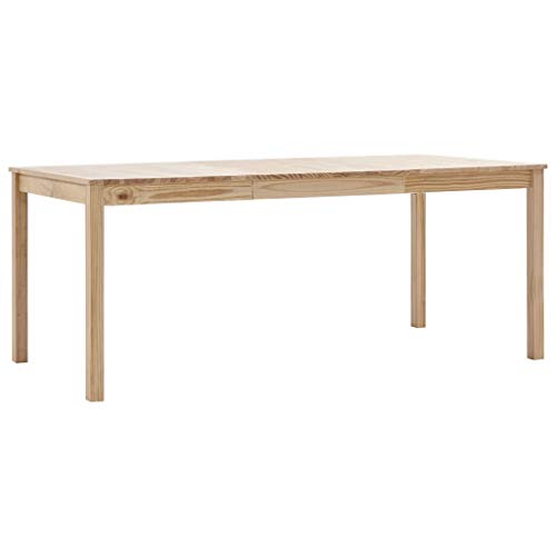 vidaXL Mesa de Comedor de Madera Pino Mobiliario Decoración Hogar Moderna Clásica Elegante Resistente Duradera Estable Práctica Útil 180x90x73cm