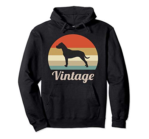 Vintage Clásico Retro Dogo Argentino Perro Sudadera con Capucha