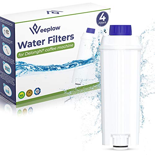 Weeplow - 4 Filtros de Agua DLSC002 Compatible con Cafetera Delonghi Magnifica, Dinamica, PrimaDonna y todas las Series ECAM ESAM ETAM BCO EC (4)