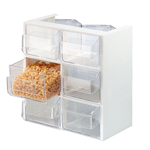 Westmark Venezia Conjunto de recipientes para conservar Alimentos, con 6 Compartimentos, Cada uno 1 l, Plástico, Venecia, Transparente/Blanco, 78052240, 26.5 x 16.6 x 26.8 cm