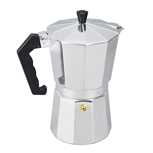 XIAOWEI 1pc Aluminio Moka Cafetera Estufa Italiana Percolador Superior Olla Herramienta Moka Olla Cocina Estufa de Gas Horno Estufa de Alcohol Accesorios 300 ml