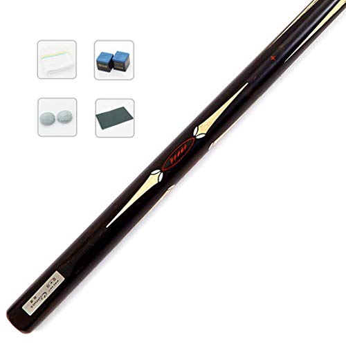 Xiaoyue Taco de Billar, 57" / 10 mm Punta de la caña de ébano Pass Set Snooker Cue Lijado múltiple con el Caso Extensiones/Cue lalay (Color : #1)