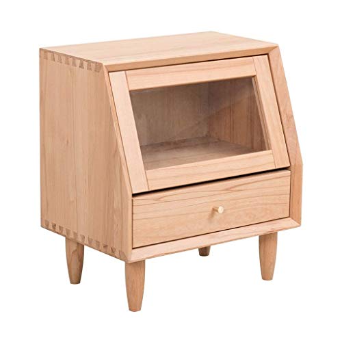 XLEVE Mesa Auxiliar - 45 * 23 * 50cm, Color de Madera Mesita de luz Dormitorio Secundarios, de la comisión de Partical piernas, un Montaje fácil y Robusto, Brown