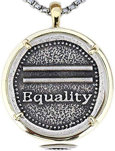 Yiffshunl Collar Mujer Collar Mujer Igualdad de género Collar Mujer Recto Igual Colgante Sin Miedo Unión Civil Símbolo Feminista Diversidad Joyería 45 Cm