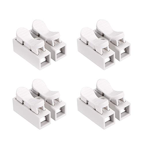 YIXISI 100 PCS Conector del cable de resorte CH2, conector rápido de resorte de conector, conector de terminal de clip, para Conectar Tiras de Luz LED