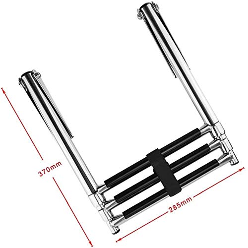 YLKCU Escalera telescópica para Barcos Marinos, Escaleras Plegables de Acero Inoxidable Escalera abatible Cubierta Estirable Piscina Plegable para Yates oceánicos-87.5cm