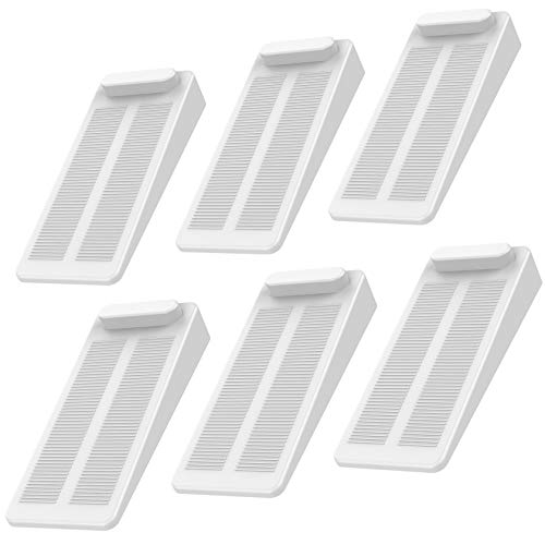 Yosemy Tope de Puerta para Suelo, 6pcs Cuña Puerta de Goma Antideslizante Protección de Pared y Muebles Gris