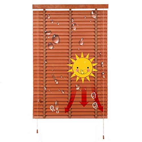 ZEMIN Estores Estor Enrollable Ventana Cortina, Persiana Madera Impermeable a Prueba Aceite, Persianas Venecianas para Sala Estar, Oficina, Personalizable (Color : A, Size : 80cmx170cm)