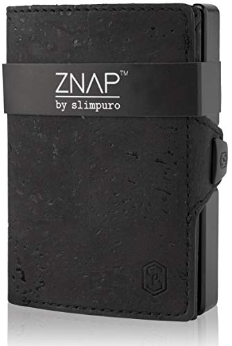 ZNAP Tarjetero Hombre RFID Metálico con Compartimento para Monedas – Cartera Tarjetero Hombre de Aluminio – Billetera Hombre pequeña para 6-12 Tarjetas – Monedero Hombre Minimalista