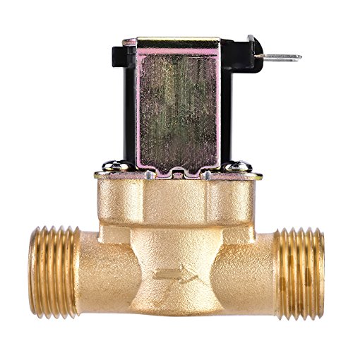 1/2" AC 220V Válvula Magnética Solenoide Eléctrica Latón Normalmente Cerrada para Agua Control